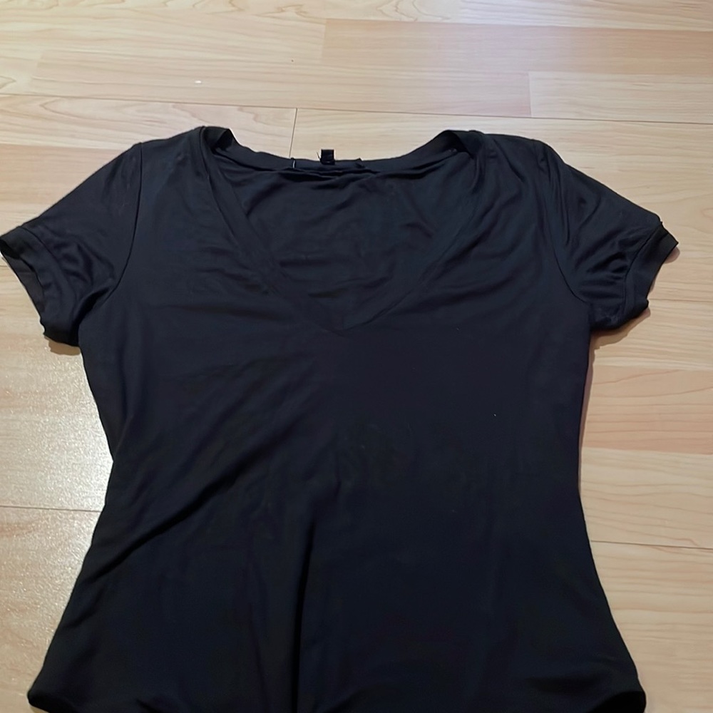 Black t shirt body suit